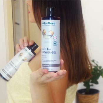 Folk & Flora Birch Tar gel de dus hranitor - imagine 3